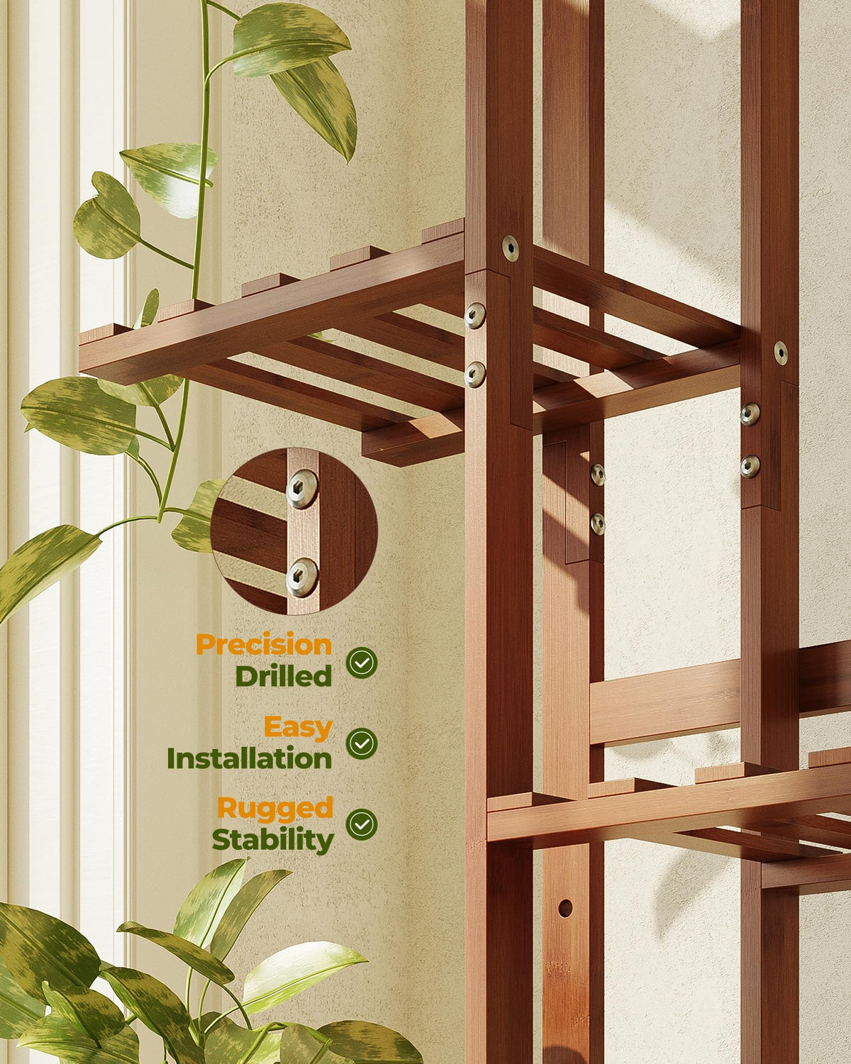 Durable bamboo construction suitable for humid indoor environments