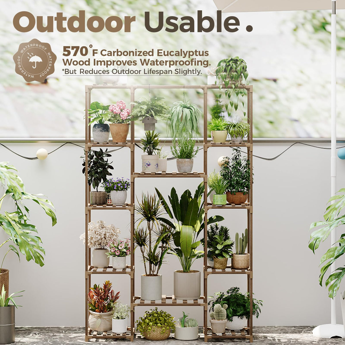 Bamworld carbonized eucalyptus wood frame highlighting waterproof durability