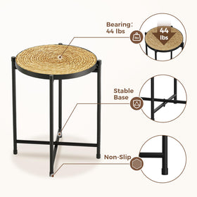 Bamworld compact flower pot stand doubles as a small side table.