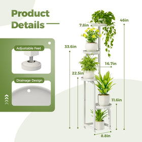 Bamworld drainage-ready plant stand with perforated trays.