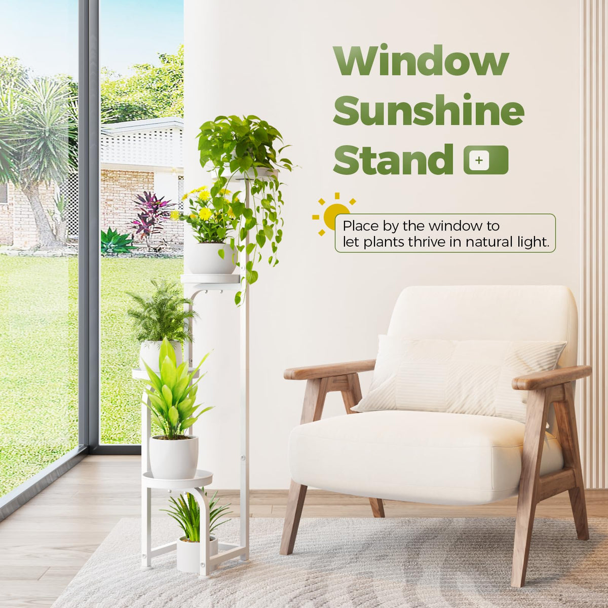 Bamworld spiral-structure 4-tier stand showcases plants elegantly.