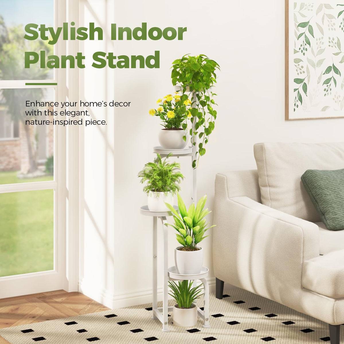Bamworld patio-garden indoor plant shelf ideal for balconies.
