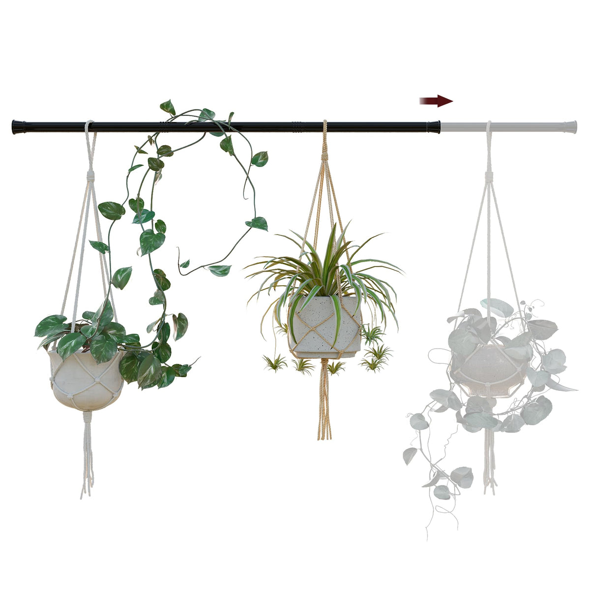 Bamworld easy-move design lets you reposition or remove planters without wall marks.