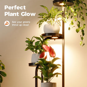 Bamworld four-tier spiral stand with staggered shelves for multiple plants