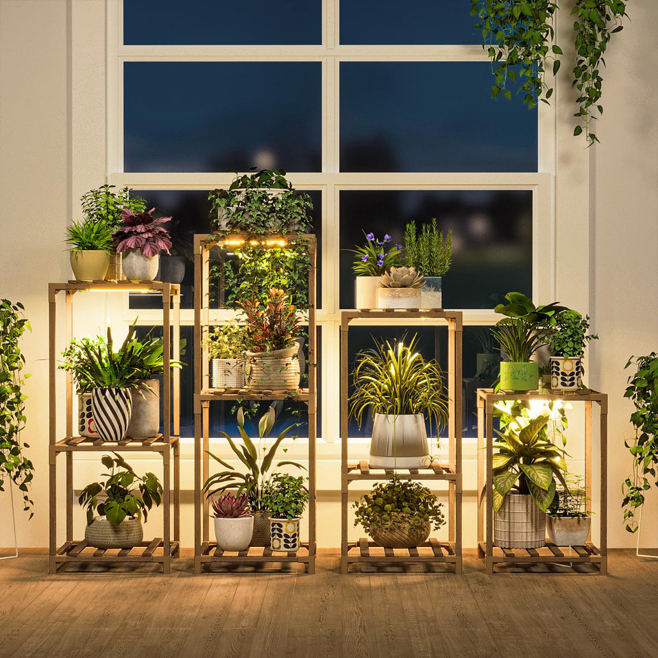 Bamworld grow light plant stand assembly showing modular easy setup for DIY gardens.