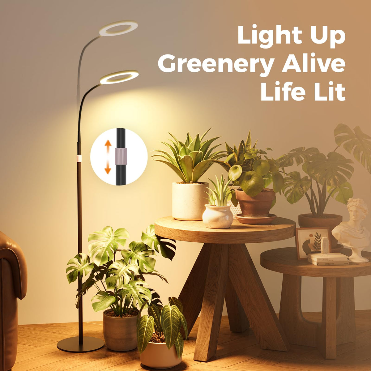Bamworld Grow Lights premium metal base keeps lamp stable