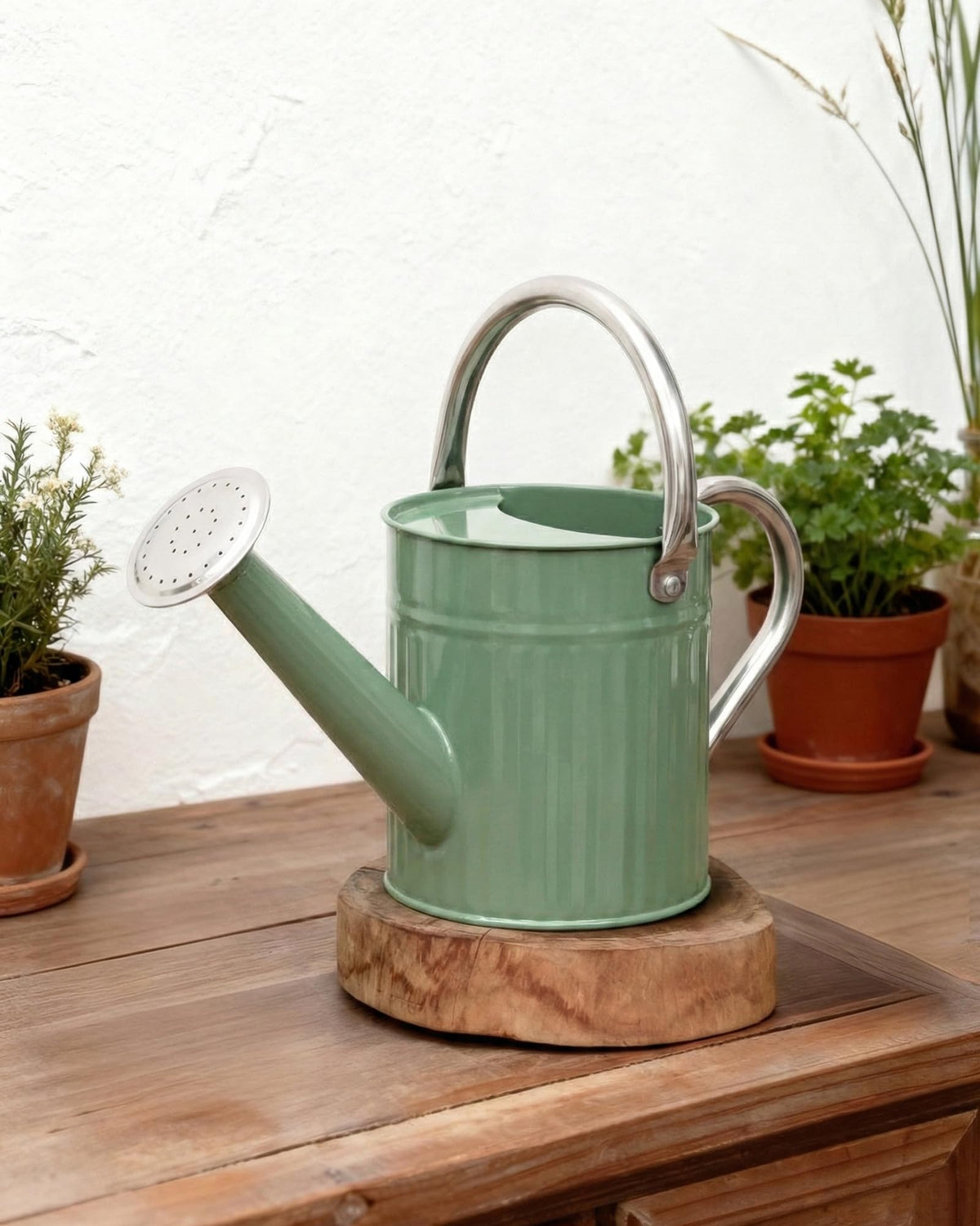 Bamworld half-gallon watering can with removable spout for precise watering.