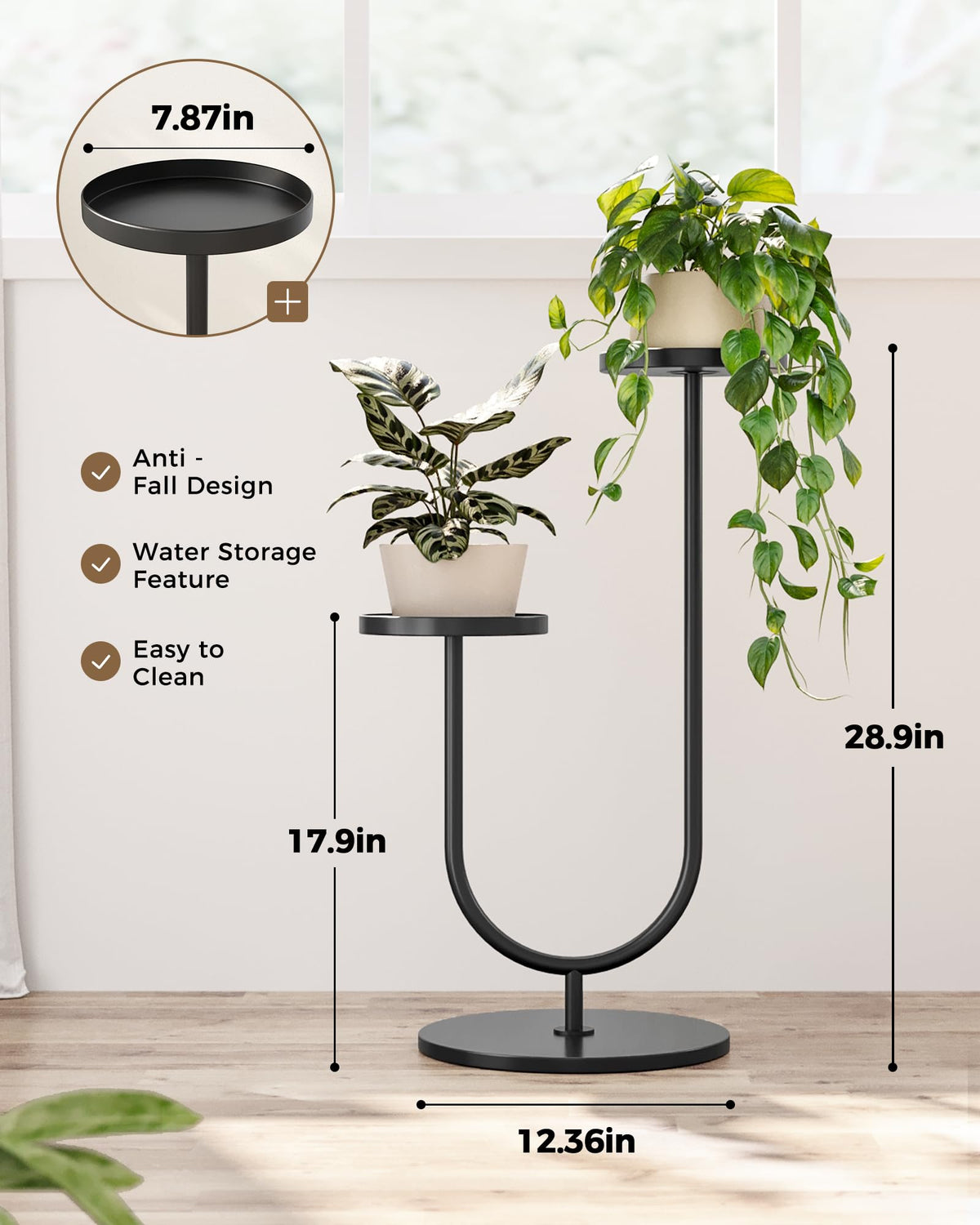 Bamworld heavy-duty stand with widened base for stable tall plants
