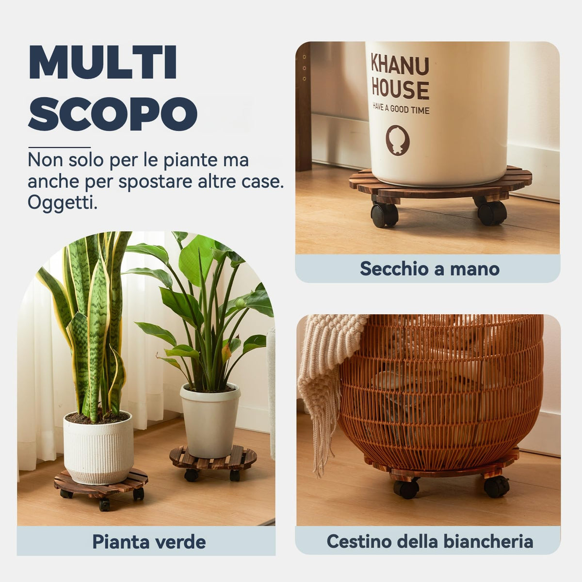 Bamworld heavy-object dolly for moving crates and decor easily.