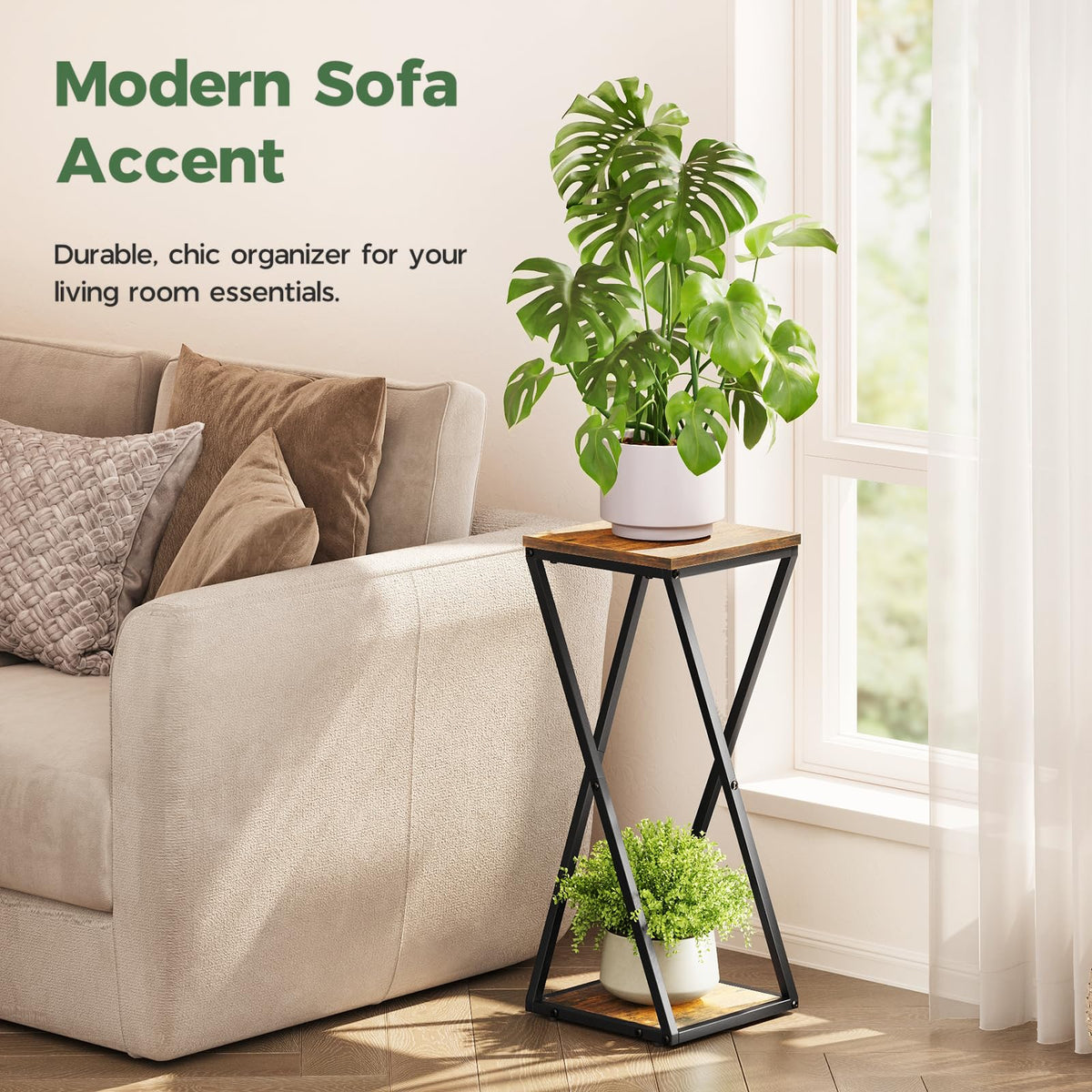 Bamworld living room decorative stand enhances hallways and corners.
