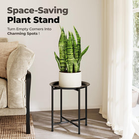Bamworld metal plant holder on patio and balcony for durable display.