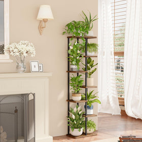 Bamworld metal plant rack with sturdy frame for reliable indoor display.