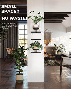 Bamworld metal plant rack suitable for indoor and outdoor use