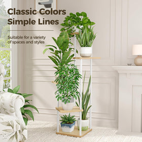 Bamworld metal-wood plant stand corner display for stylish, organized decor.