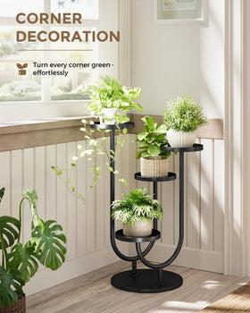 Bamworld midcentury modern rack blends style with practical four-pot capacity.