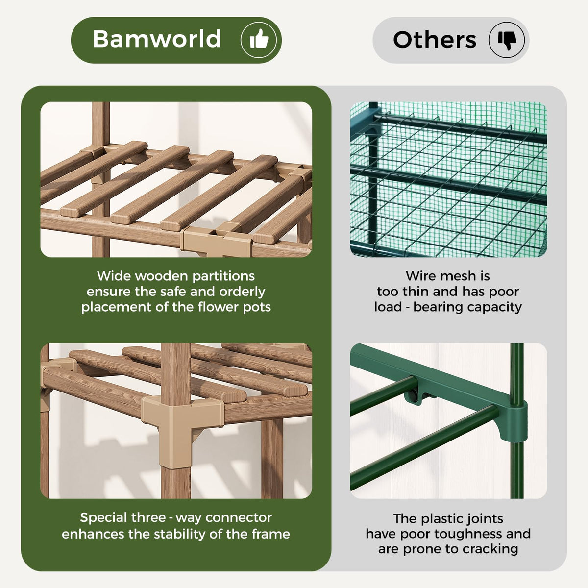 Bamworld multi-functional plant stand doubles as decor and storage.
