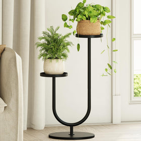 Bamworld outdoor 2-tier plant stand corner display for compact patios