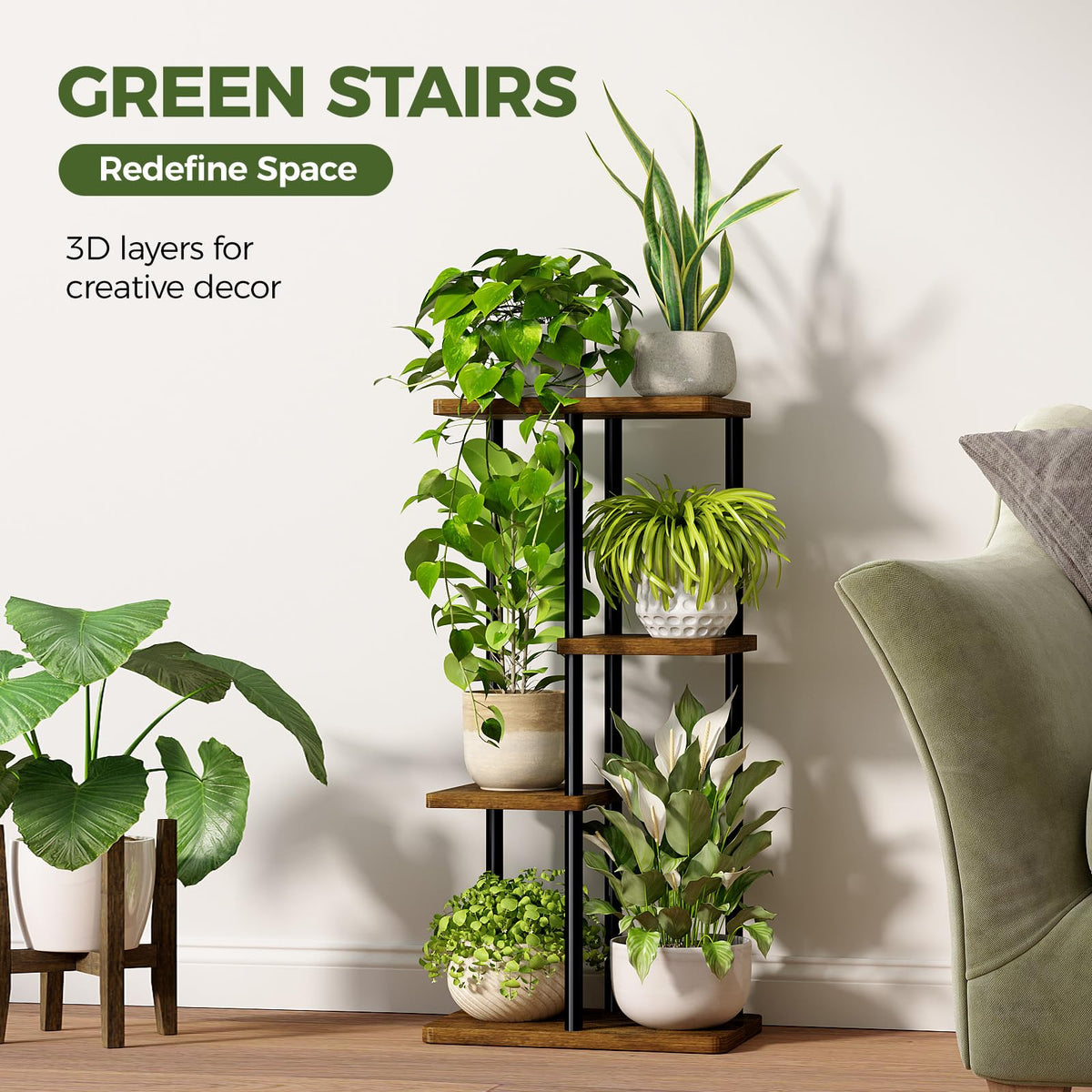 Bamworld plant stand assembly with included hardware for quick setup.