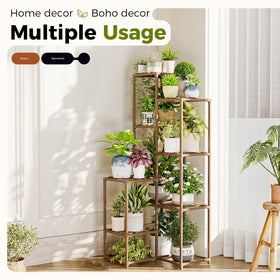 Bamworld indoor outdoor plant table elevates décor with vivid plant displays.