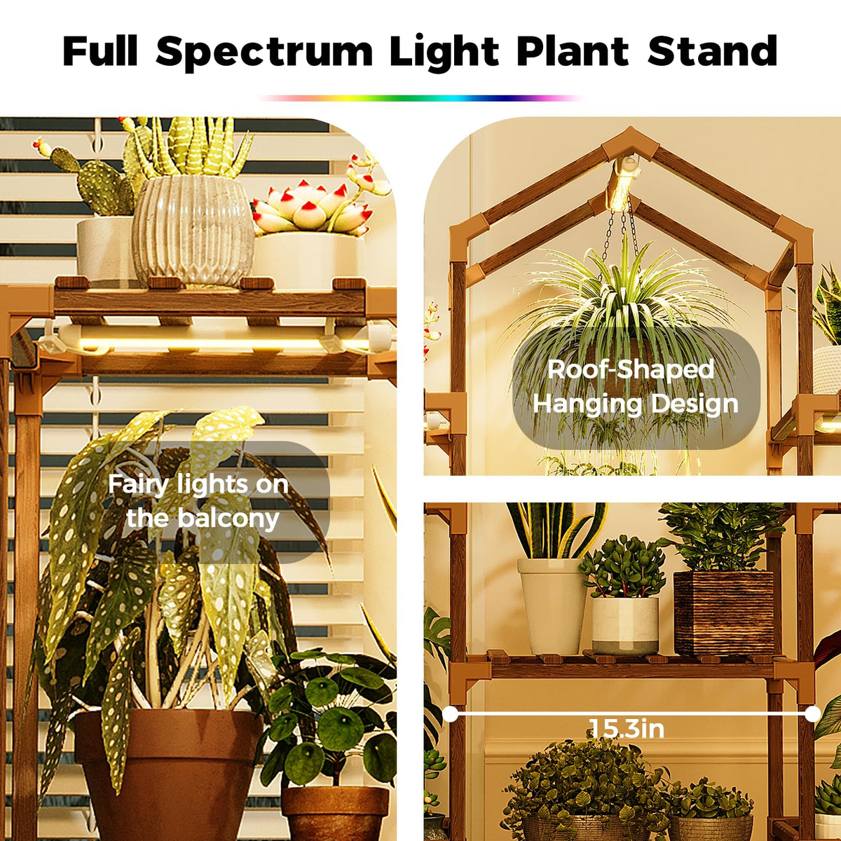 Bamworld roof design with hanging rod enables extra planter display in compact spaces