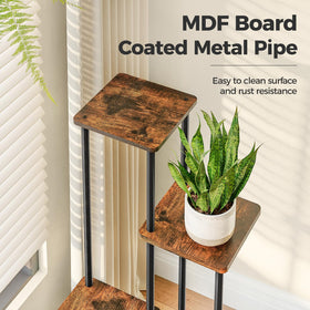 Bamworld six-tier plant stand arranges succulents and decor neatly