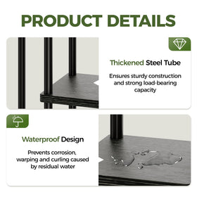 Bamworld indoor plant stand with easy assembly and included hardware