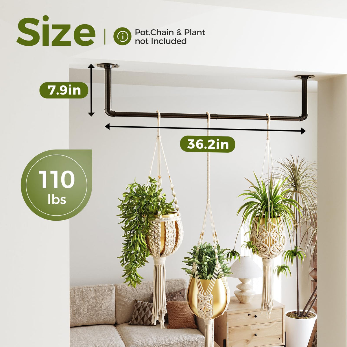 Bamworld space-saving hanging design ideal for small rooms.