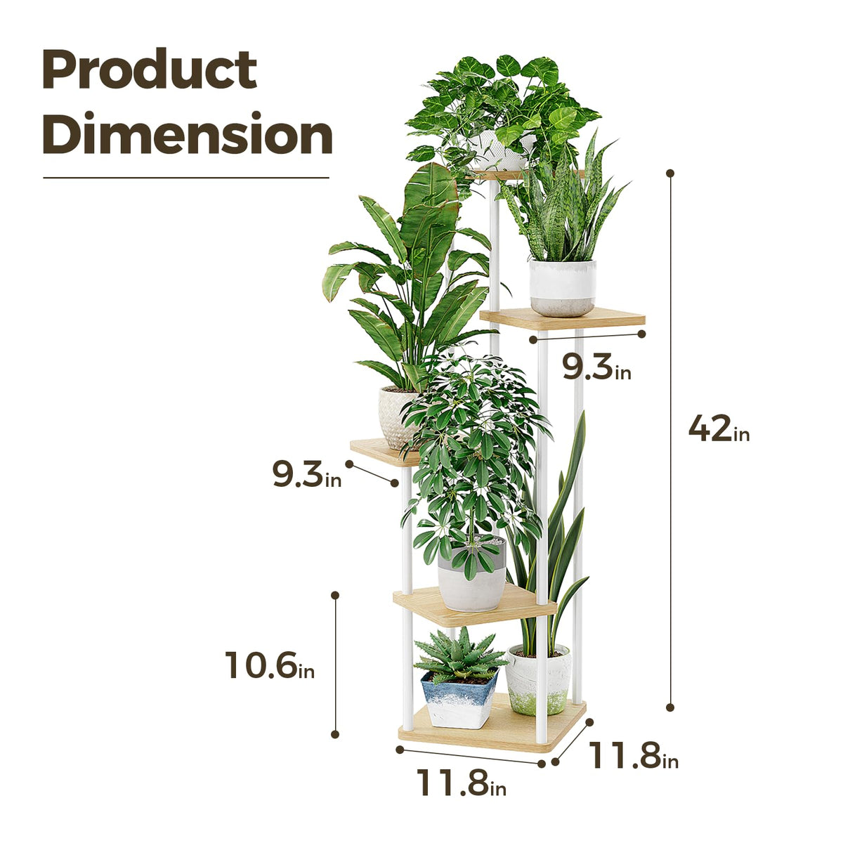 Bamworld space-saving plant stand ideal for small apartments and balconies.