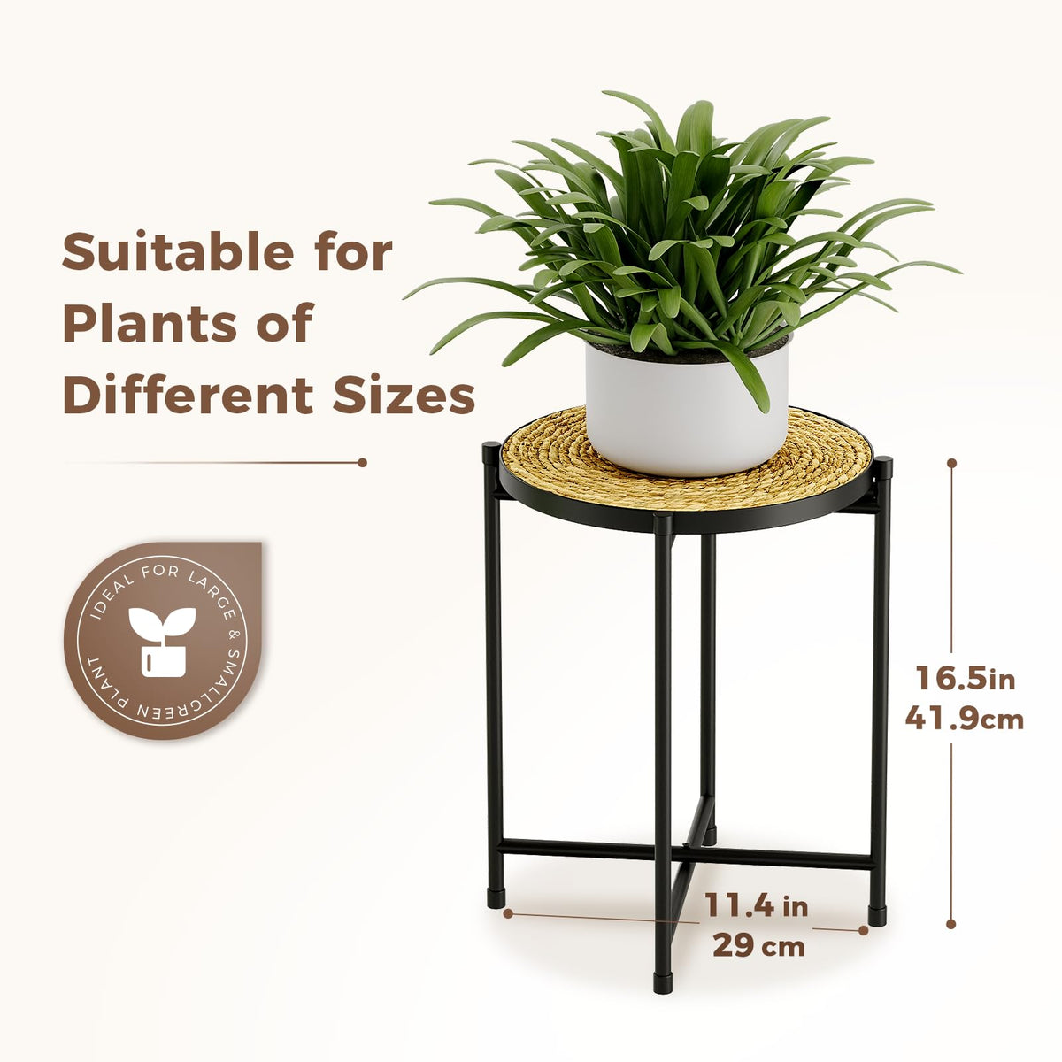 Bamworld space-saving plant stand fits tight corners without clutter.