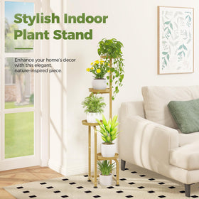 Bamworld spiral four-tier design optimizes light exposure for plants.