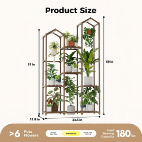 Bamworld tall plant holder illuminated for year-round indoor gardening