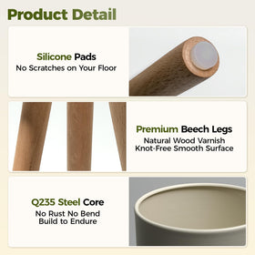 Bamworld three-leg design delivers sturdy balance for heavy pots.