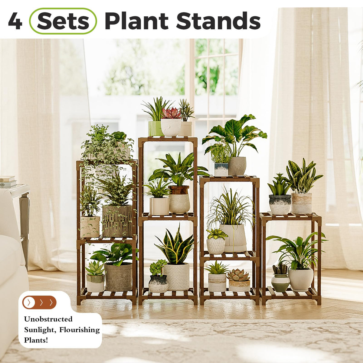 Bamworld triangular-stability stand ensures sturdy setup for diverse placements.