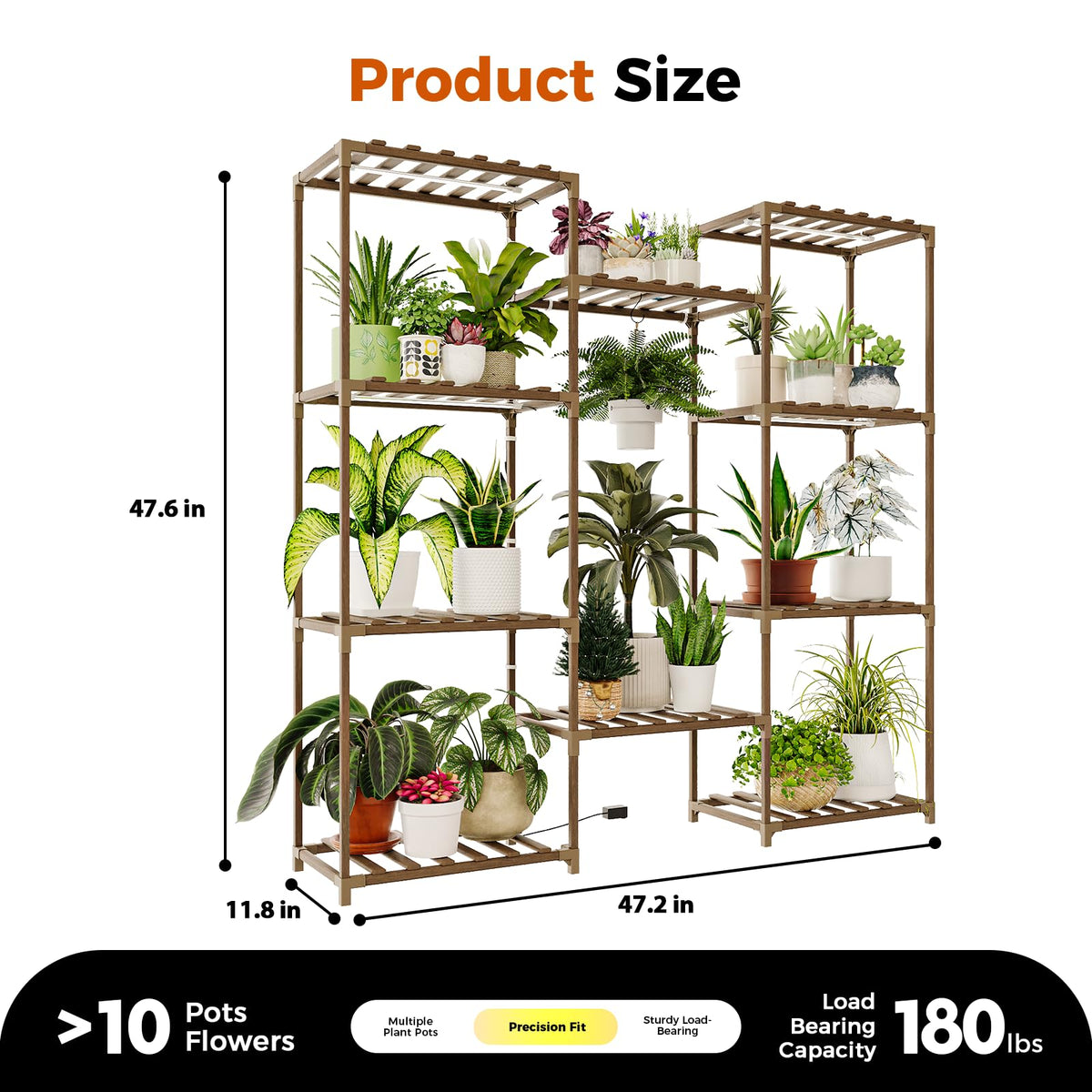 Bamworld versatile plant display fits living rooms, patios, and offices