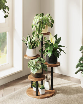 Bamworld versatile shelf for indoor and outdoor use.