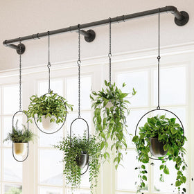 Bamworld Window Hanger shows a 63-inch length for spacious vertical plant setups