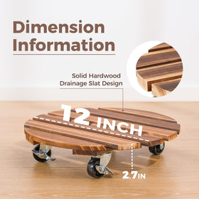 Bamworld wooden stand with locking casters for secure indoor or outdoor use.