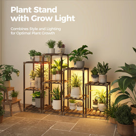 Bamworld sturdy triangle-structure plant stand provides stable support for heavy pots.