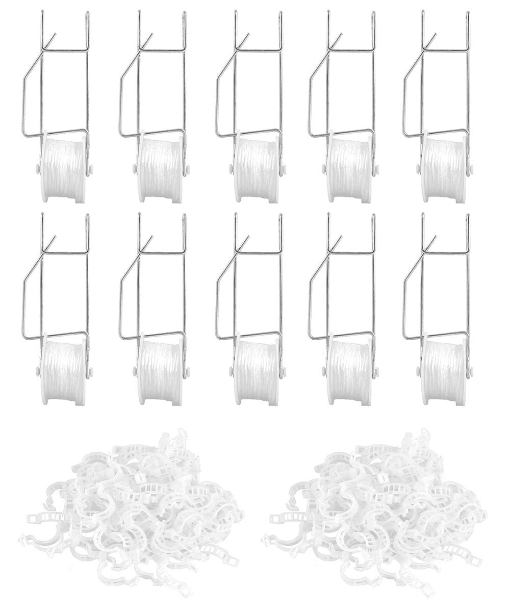Bandelt Greenhouse Trellising Kit with roller hooks for durable vertical support.