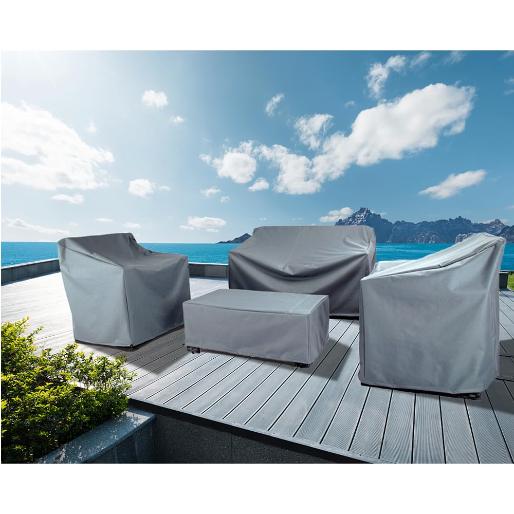 Baner Garden chair cover gray protects one chair from rain.
