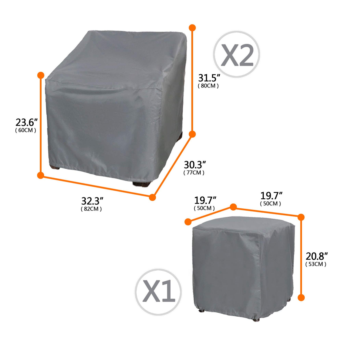 Baner Garden chair covers with adjustable cord lock provide snug fit in wind