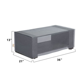 Baner Garden coffee table cover gray keeps surface dry.