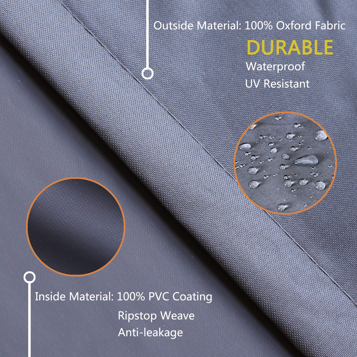 Baner Garden drawstring bottom secures cover against wind.