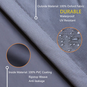 Baner Garden drawstring bottom secures cover against wind.