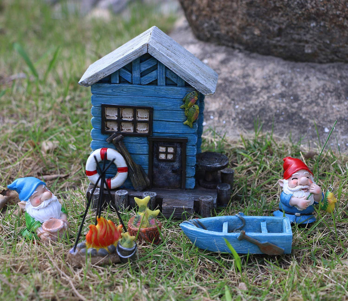 BangBangDa bonfire garden gnome adding cozy outdoor vibes