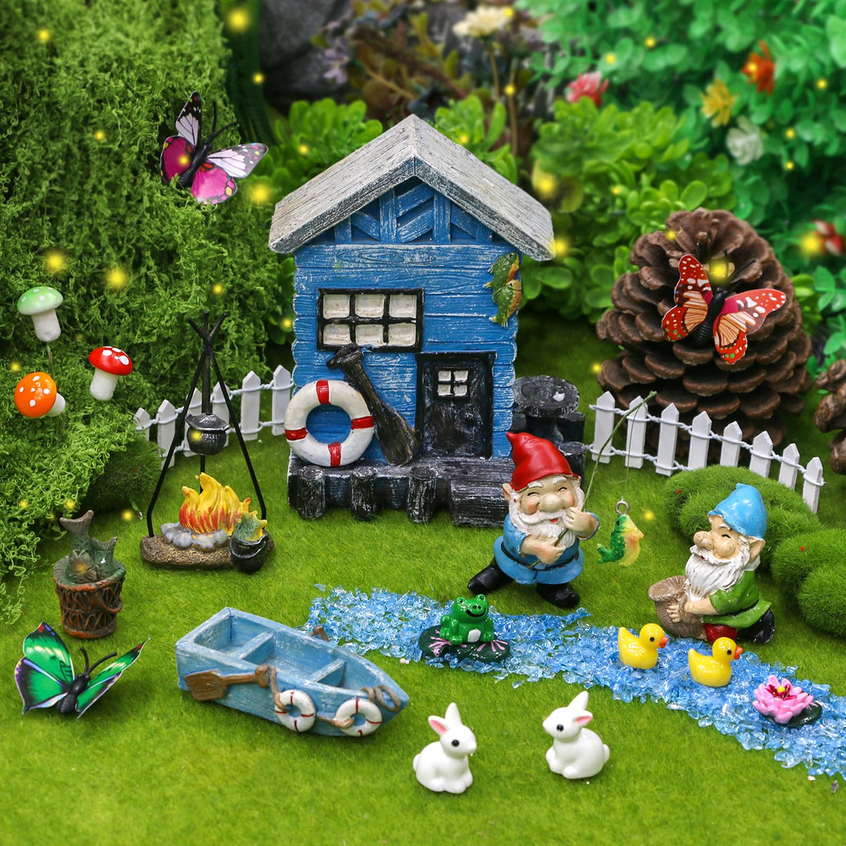 BangBangDa gnome house terrarium with durable resin details