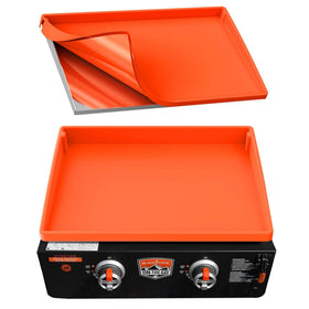 BANGIE 22-inch silicone griddle mat maintains a flat surface during cooking.