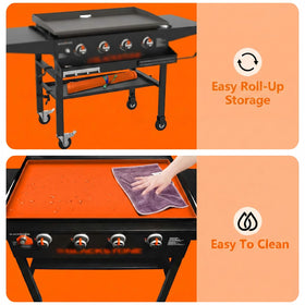 BANGIE 28in fit ensures snug seal on standard 2-burner.