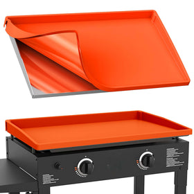 BANGIE 28in silicone griddle mat full-wrap orange protects coating and seals edges.