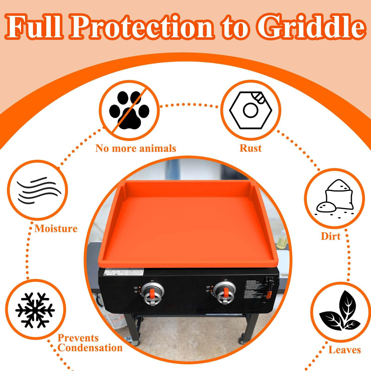BANGIE griddle mat doubles as a prep surface beside the grill.